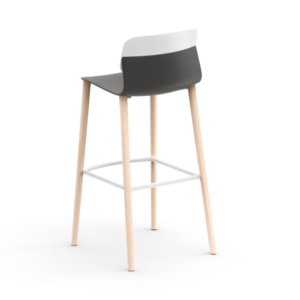 Tabouret Klik Sokoa pied bois arrière