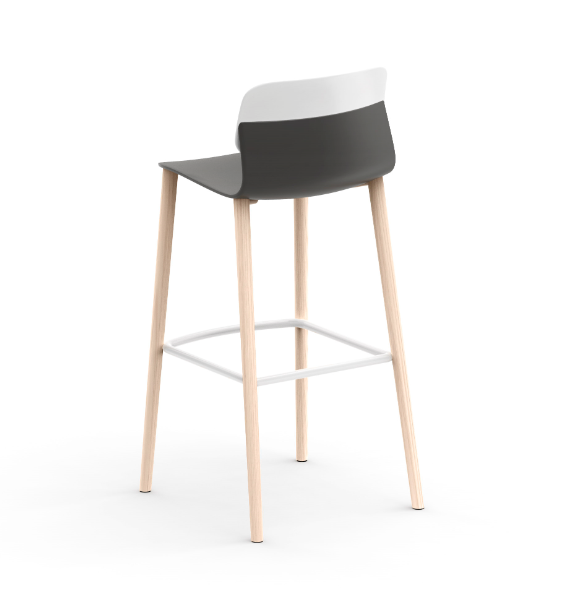 Tabouret Klik Sokoa pied bois arrière