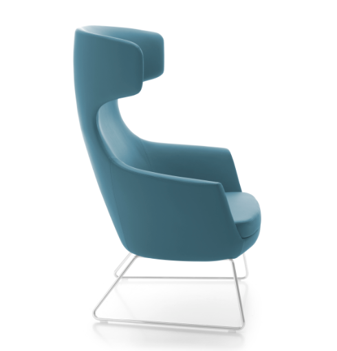 Fauteuil Max pieds fil profil
