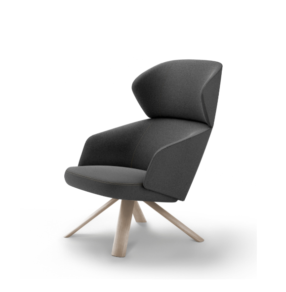 Fauteuil lounge Eztia haut dossier