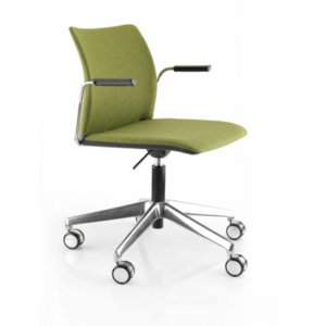 Chaise Adela vert roulettes